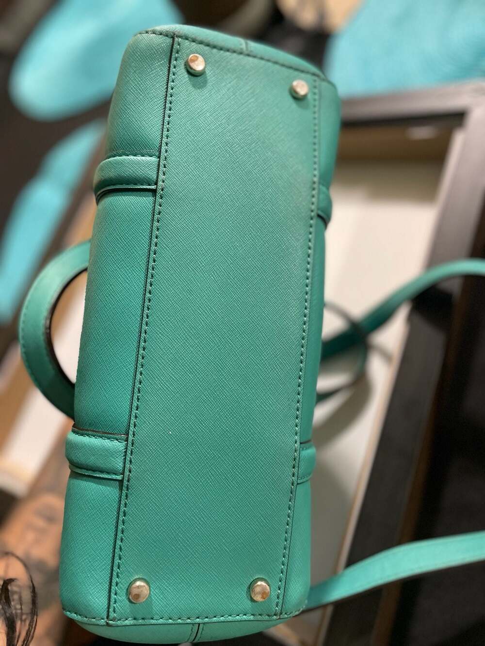 Kate Spade Newbury Lane Saffiano Leather Satchel in Teal - Picture 11 of 11